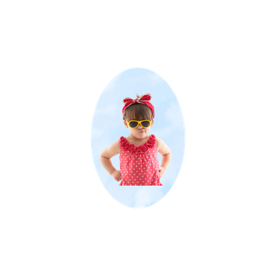 Personalized oval double sided dog tag with chain (sublimated)