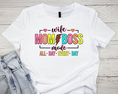 Mom Boss Wife Mode Cotton T Shirt