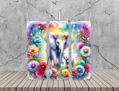 Elephant Mom And Child 20 Oz Tumbler