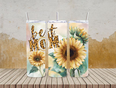 Best Mom Big Sunflower 20 Oz Tumbler
