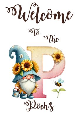 Personalized Gnome Letter Garden Flag