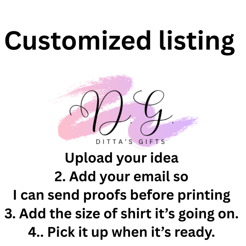 Customized Shirt Print/item