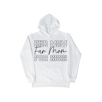 Fur Mom White Crewneck Or Hoodie