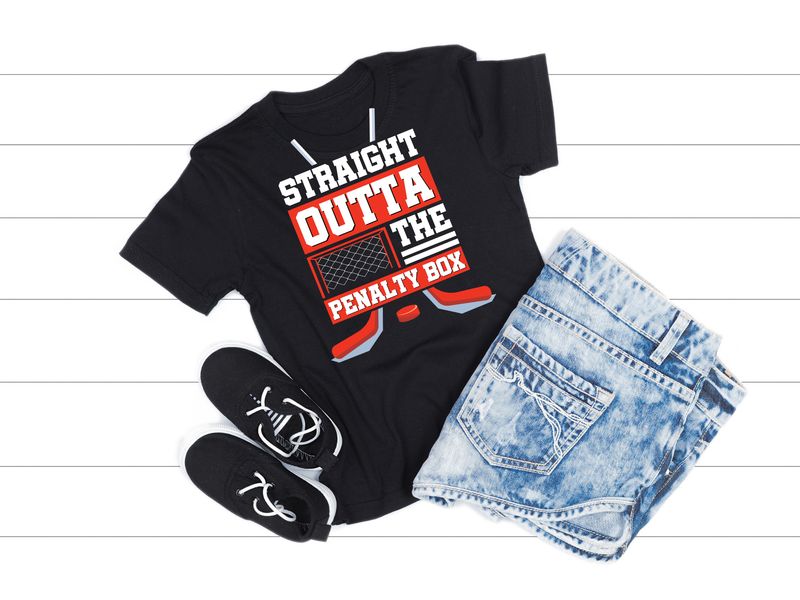 Hockey Straight out of the penalty box Short or long sleeve shirt