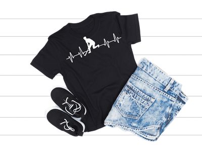 Hockey Player Heart Beat Short or long sleeve shirt