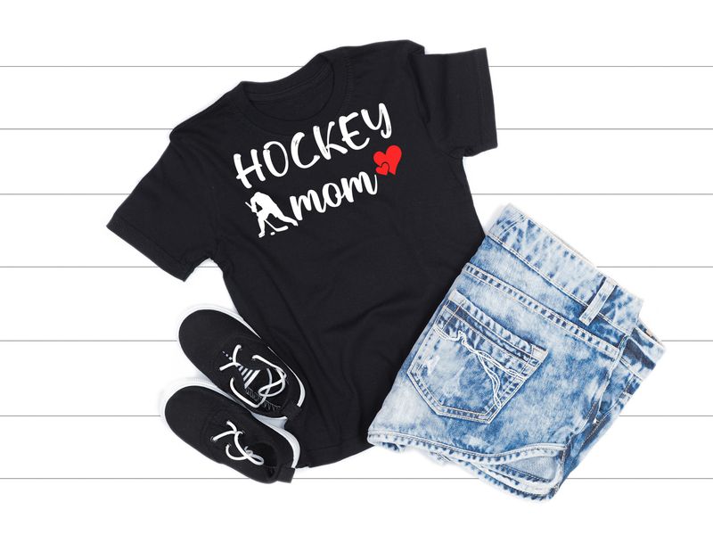 Hockey Mom Red Hearts Short or long sleeve shirt