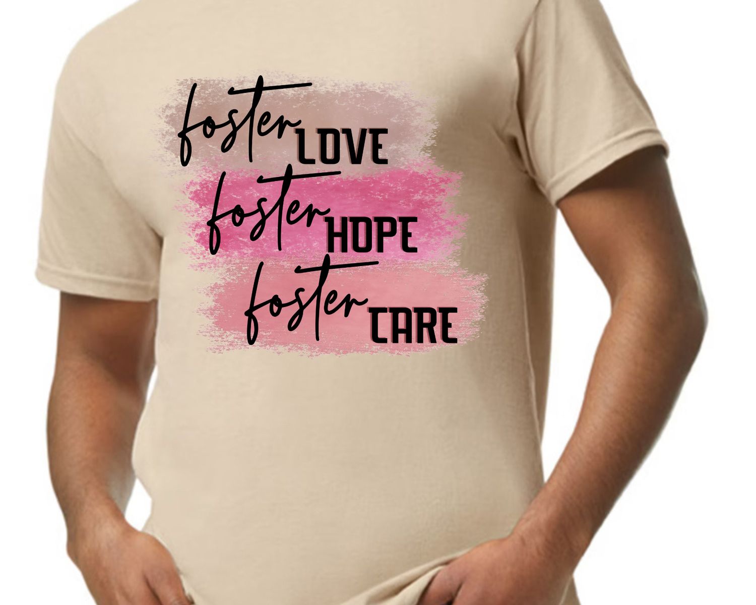 Foster Love Hope Care T shirt or Hoodie (light Pink And Tan colors) Glove House Foster children Foster Family Foster Love Hope Care T shirt or Hoodie (light Pink And Tan colors) Glove House Foster children Foster Family