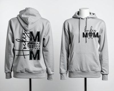 Hockey Mom Front And Back Hoodie Or Crewneck