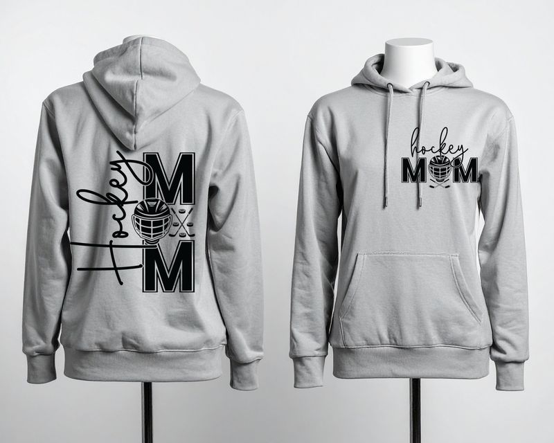 Hockey Mom Front And Back Hoodie Or Crewneck