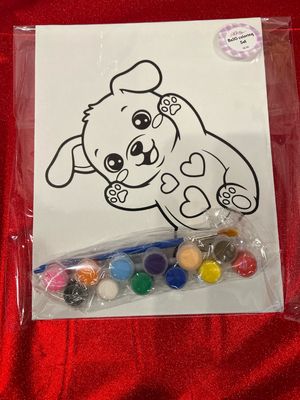 DIY Puppy With Heart Spots Canvas Paint Set