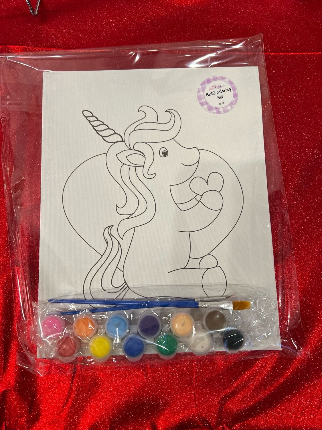 DIY Unicorn With Heart Canvas Paint Set