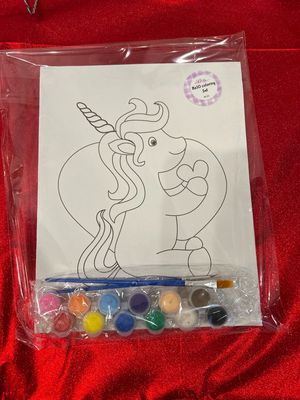 DIY Unicorn With Heart Canvas Paint Set