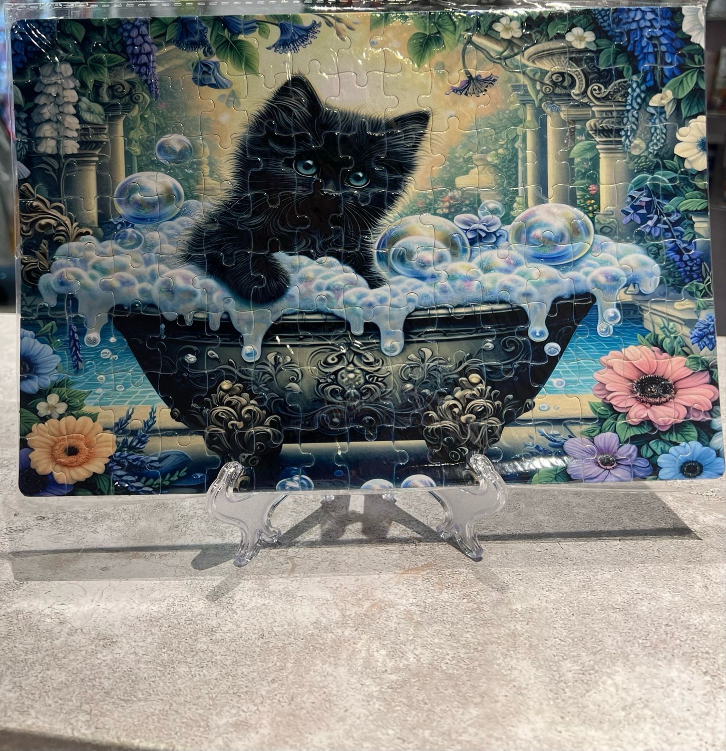 Black Cat Bath Time 120 Pc Puzzle