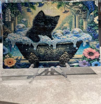 Black Cat Bath Time 120 Pc Puzzle