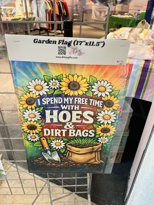 I Spend My Time With Hoes And Dirt Bags Floral Garden Flag