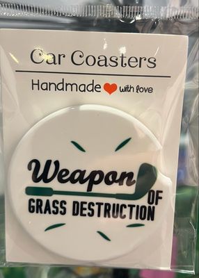Weapon Of Grass Destruction Ceramic Car Coaster