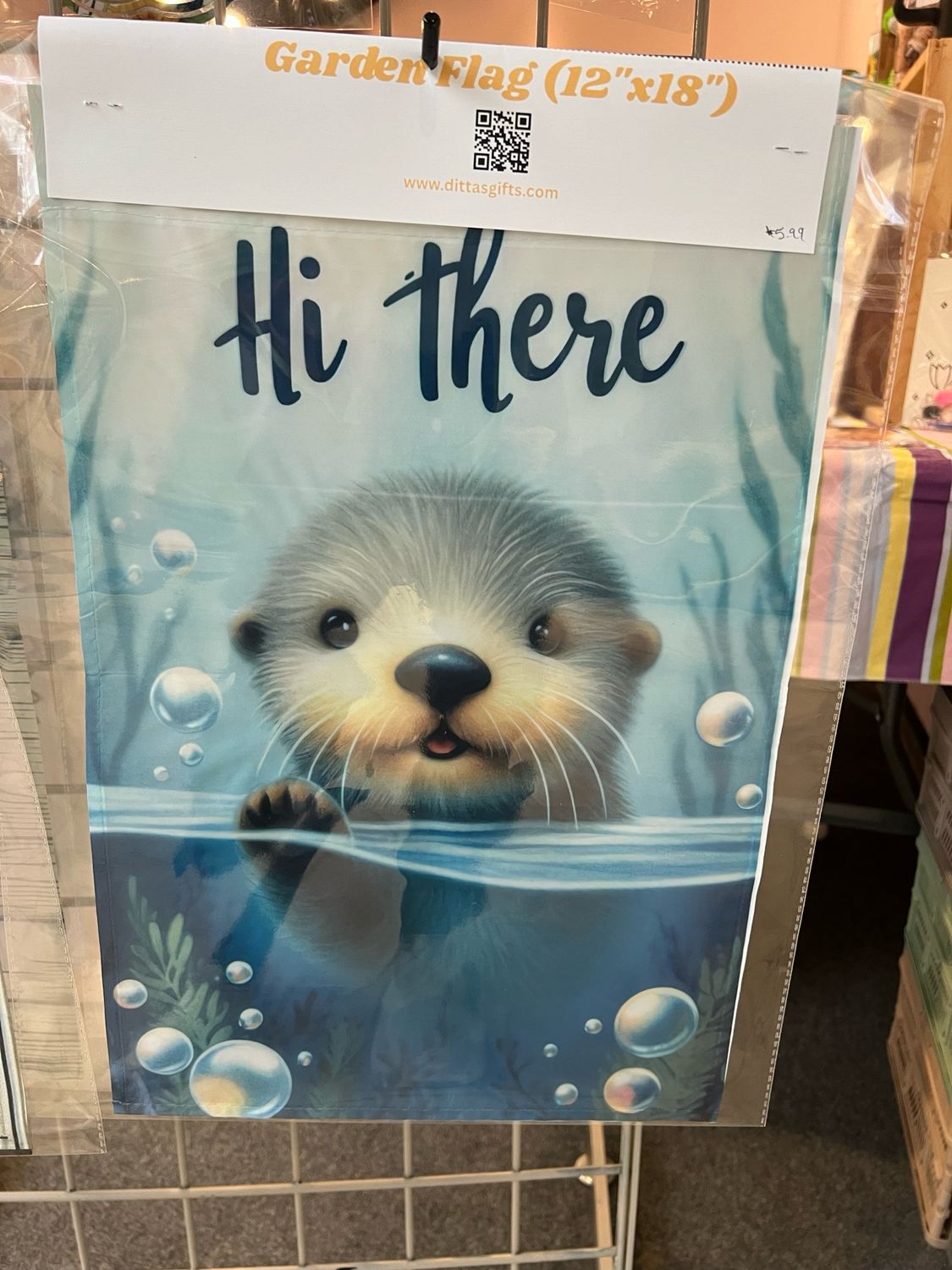 Otter Hi There Water Garden Flag