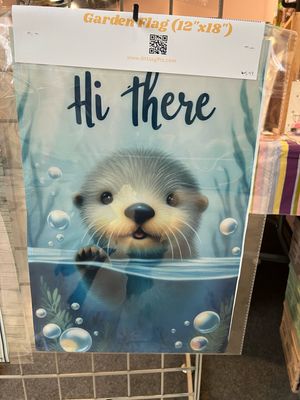 Otter Hi There Water Garden Flag