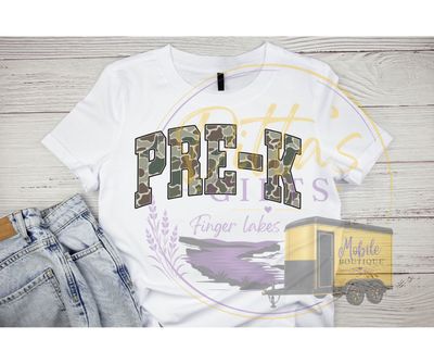 Camo Back To School Shirt pre-K~6