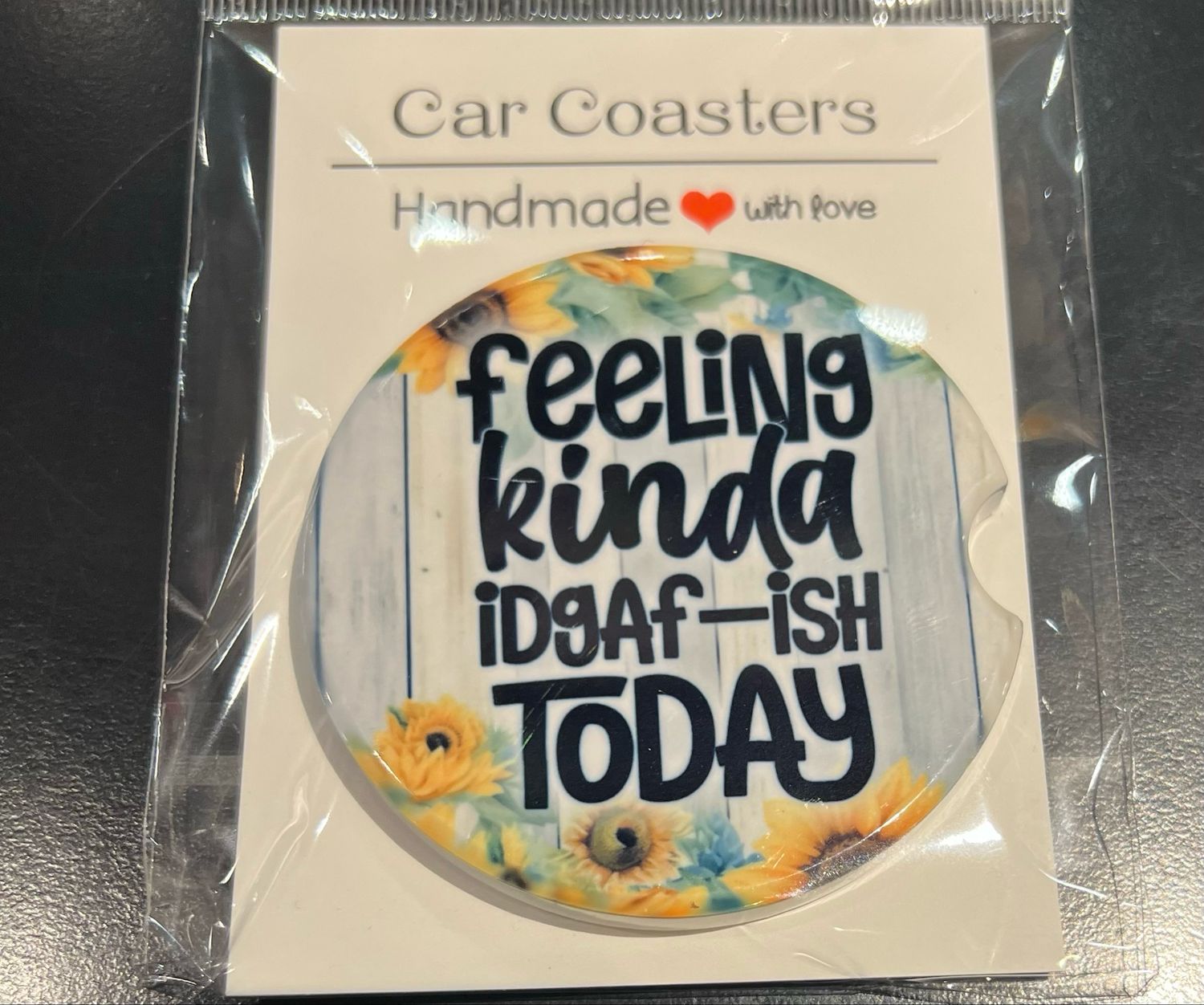Feeling Idgafish Car Coaster