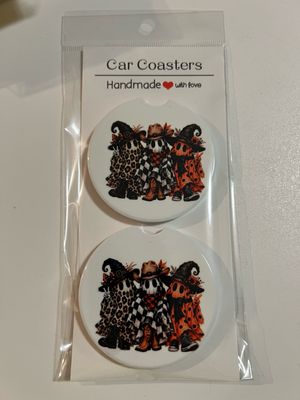Ghost Halloween Ceramic Car Coasters