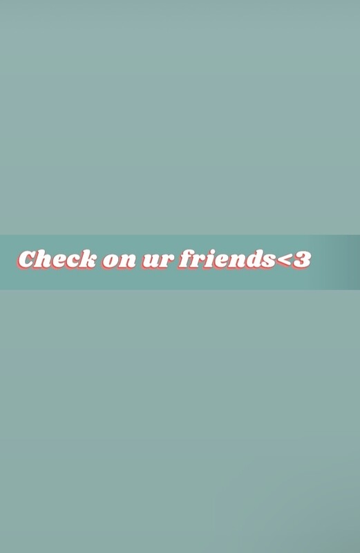 “Check on ur friends&lt;3” Decal