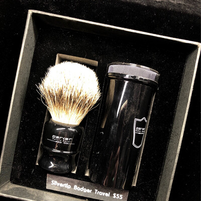 Traveling Silver Tipped Badger Shave Brush🪒
