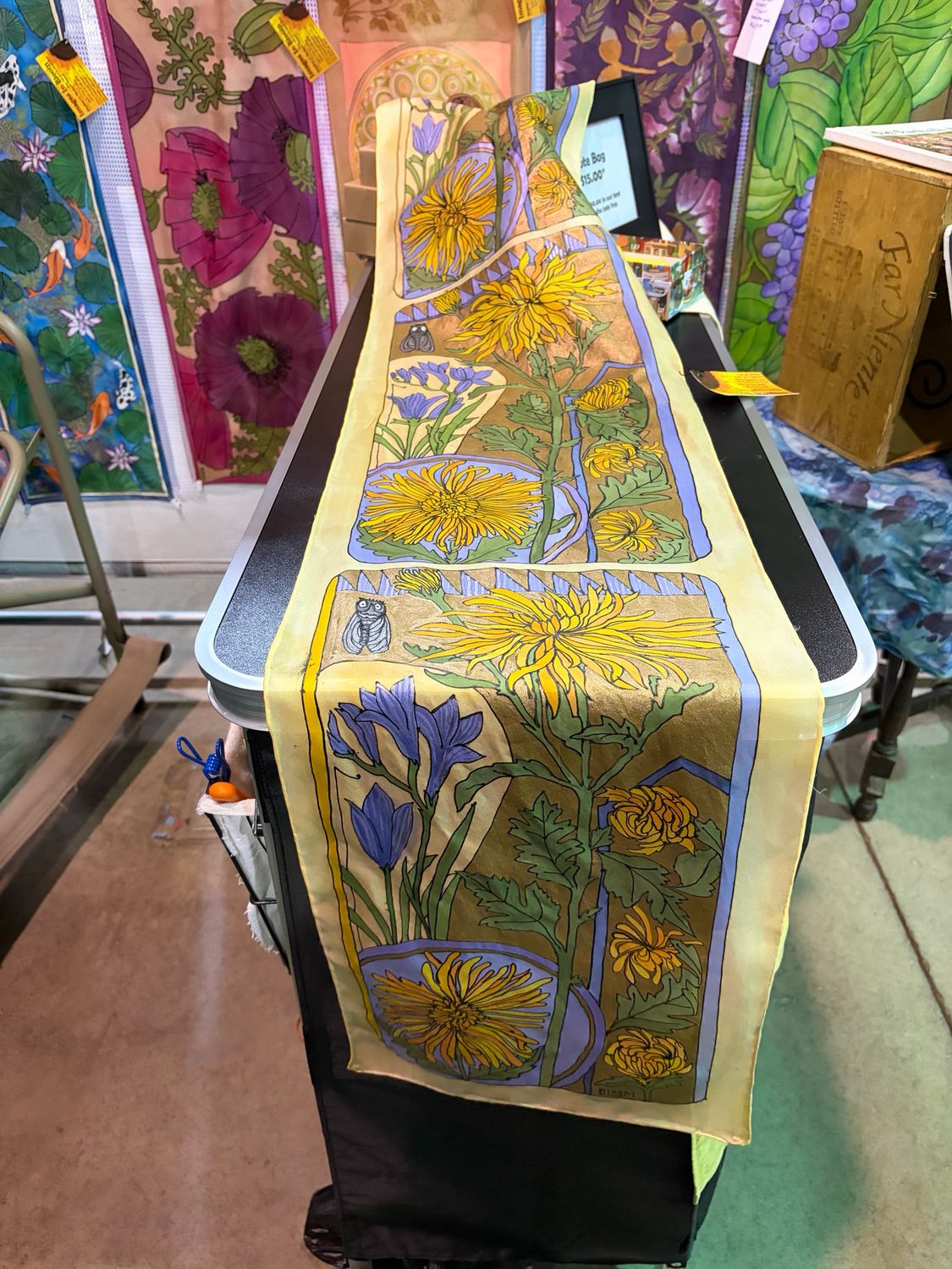 Chrysanthemum And Crocuses Scarf