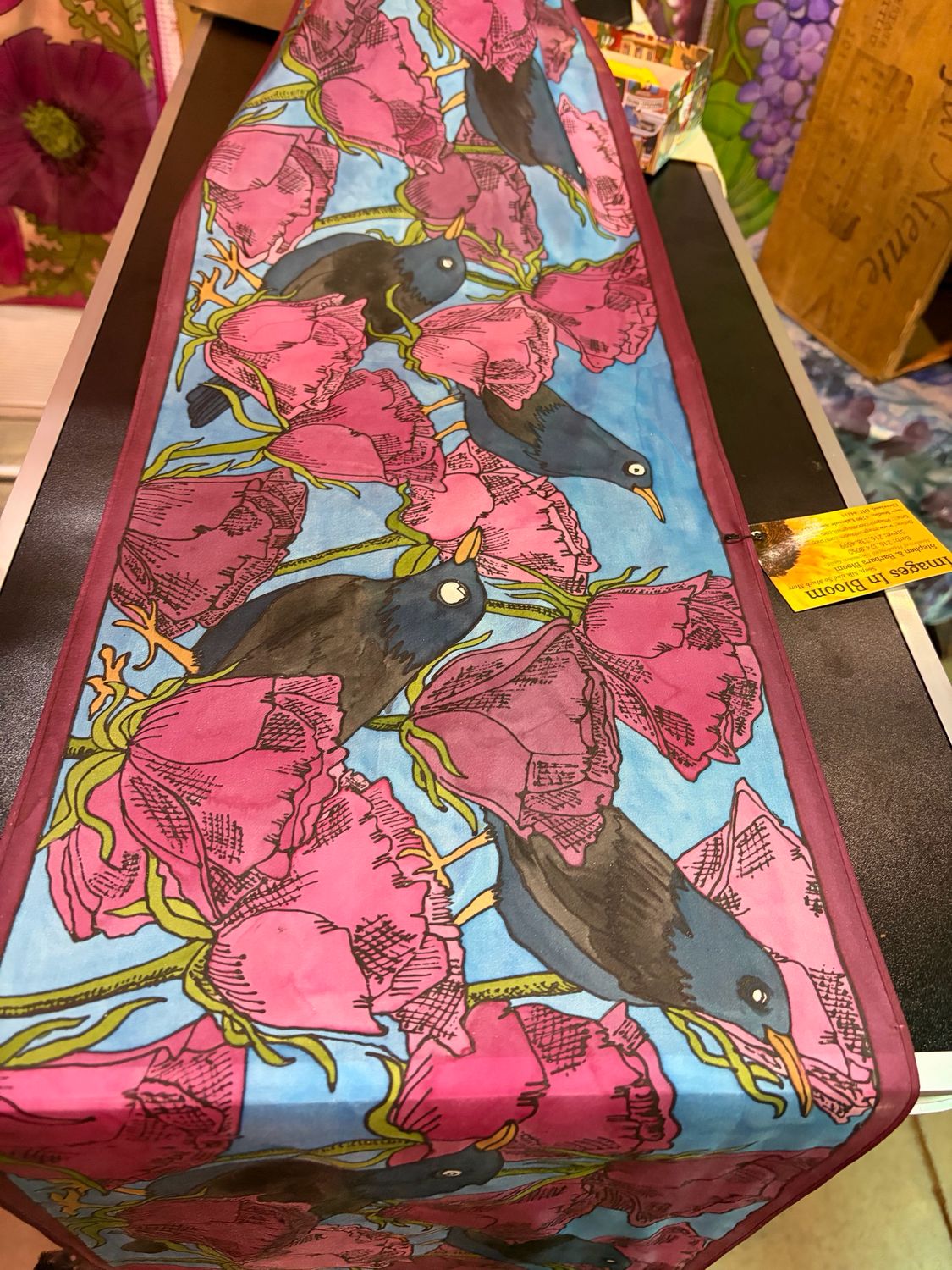 Birds In The Roses Scarf