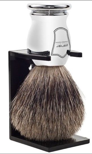 Chrome Handle Badger Shave Brush