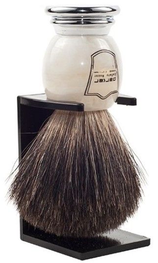 White Marble Badger Shave Brush