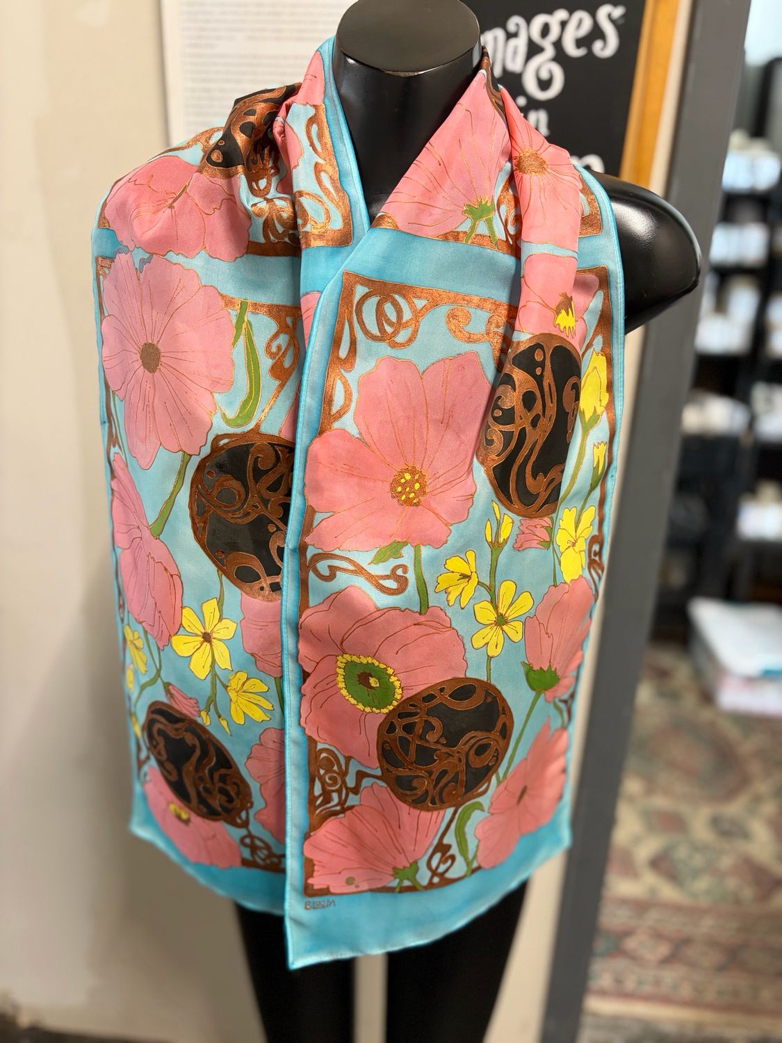 Pink Art Nouveau Scarf