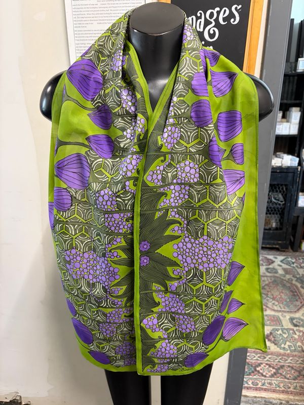 Purple Matrix Floral Scarf Purple Matrix Floral Scarf