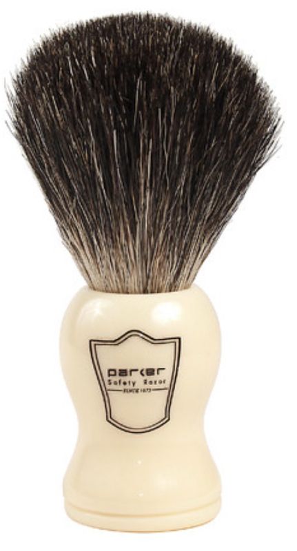 Faux Ivory Handle Badger Shave Brush