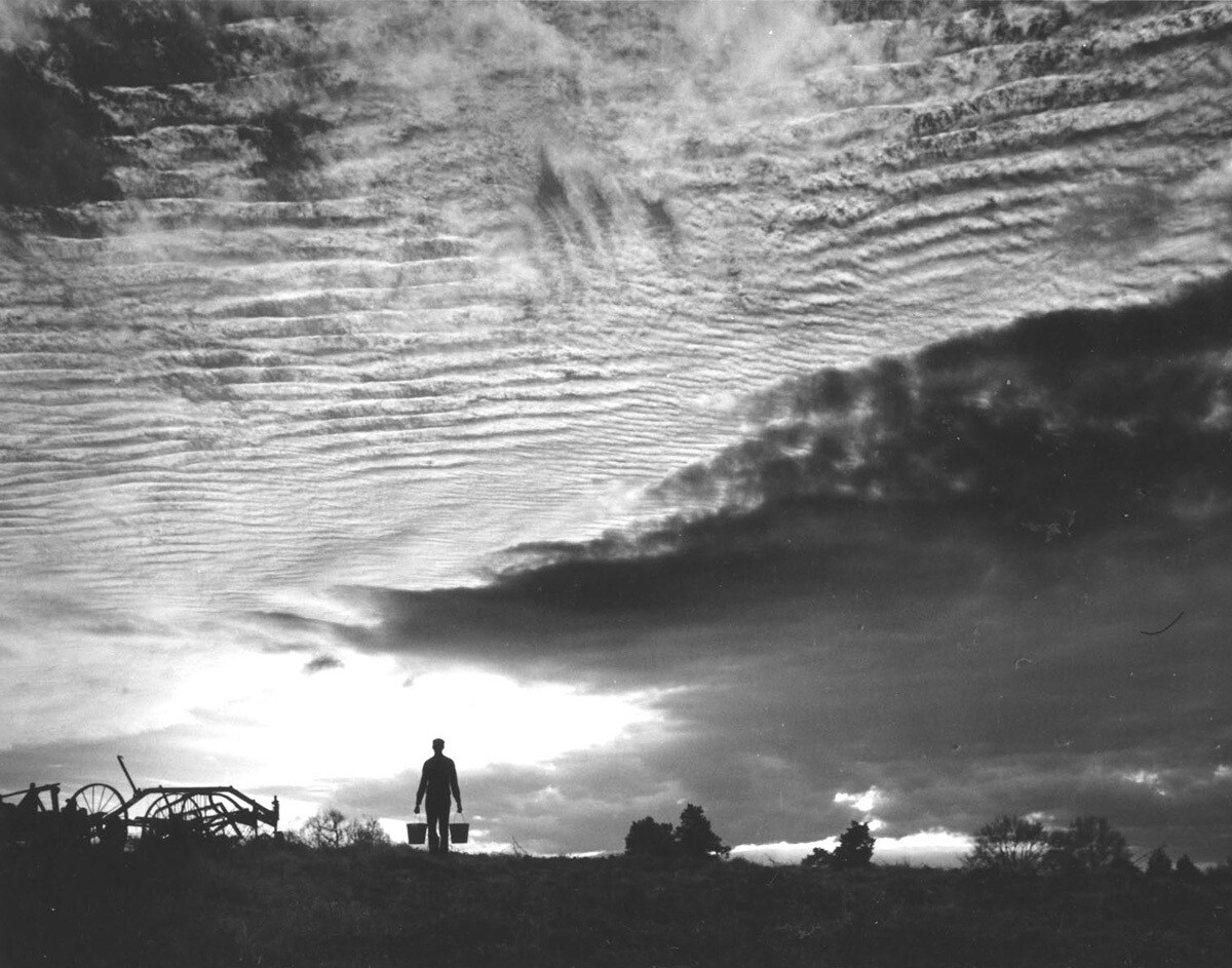 Buttermilk Sky and Farmer’s Silhouette