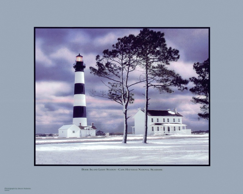 Bodie Island Lighthouse in the Snow
