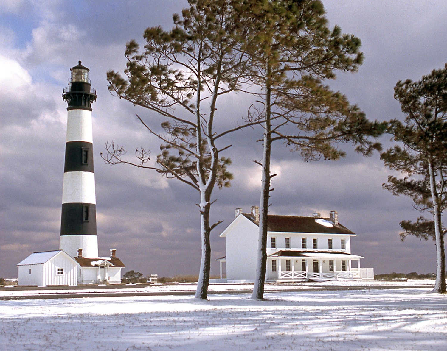 Bodie Island Lighthouse in the Snow