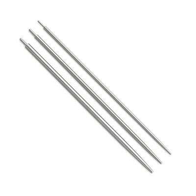 Tapers to aid insertion of threadless jewellery