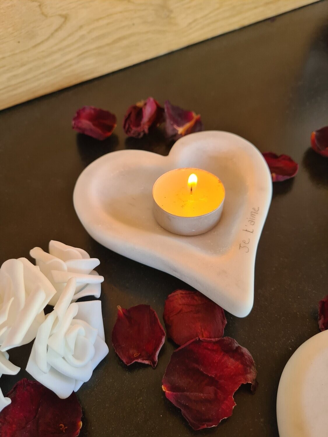 Coupelle à bougies coeur
