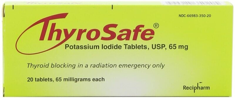 Thyrosafe Potassium Iodide Tablets, 65 Mg, 20-Coun