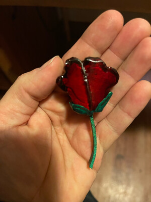 Wilby&#39;s Wonders Sea Glass Art Custom Rose Magnets (Domestic Shipping)