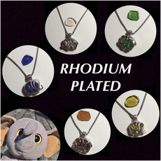 Sea Glass Necklaces - RHODIUM PLATED