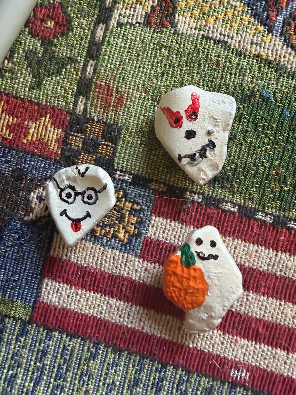 Wilby's Wonders Sea Glass Art Fall 2026 The three ghostketeers! 3 Magnet Set (Domestic Shipping)