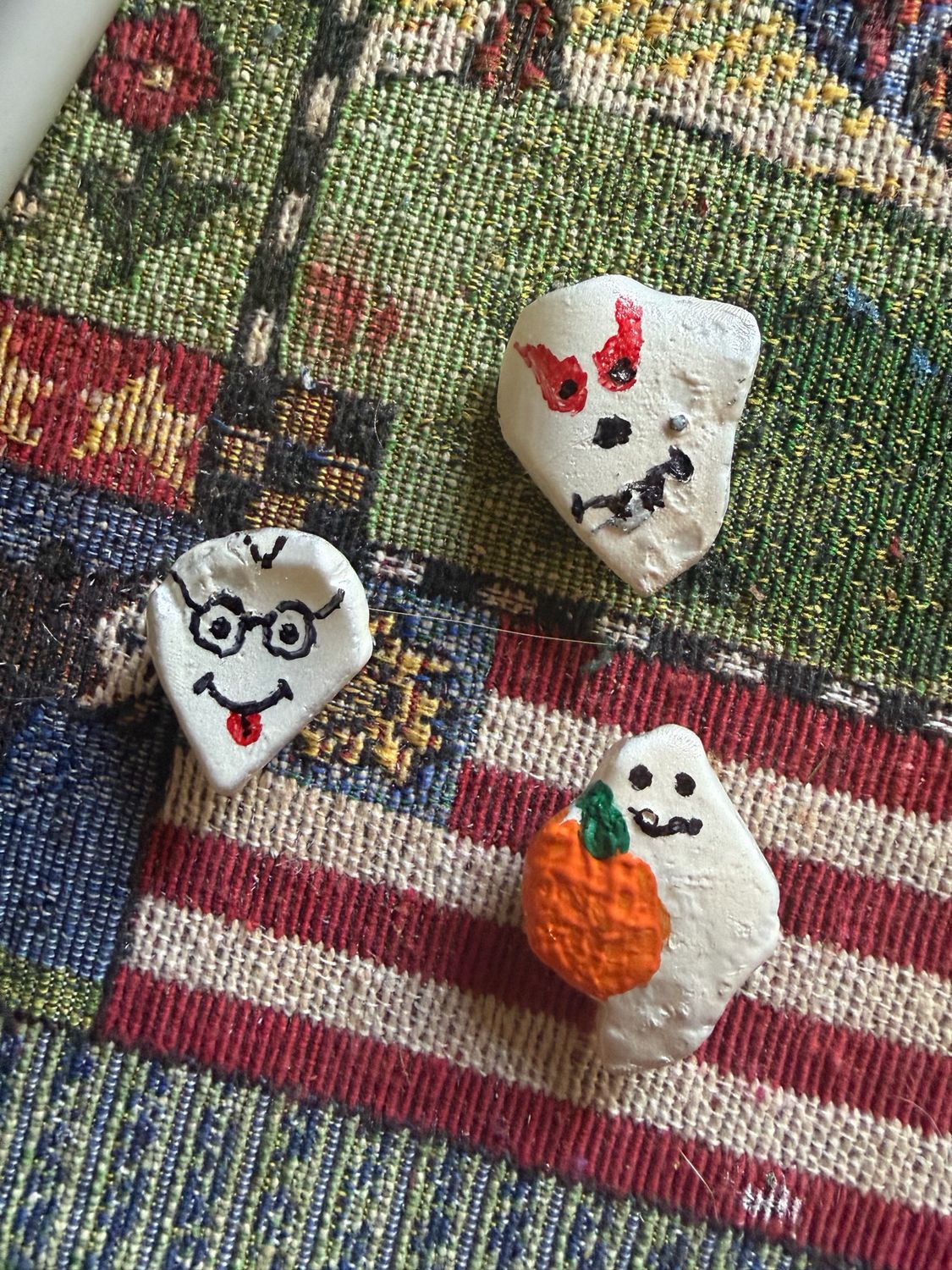 Wilby's Wonders Sea Glass Art Fall 2026 The three ghostketeers! 3 Magnet Set (Domestic Shipping)