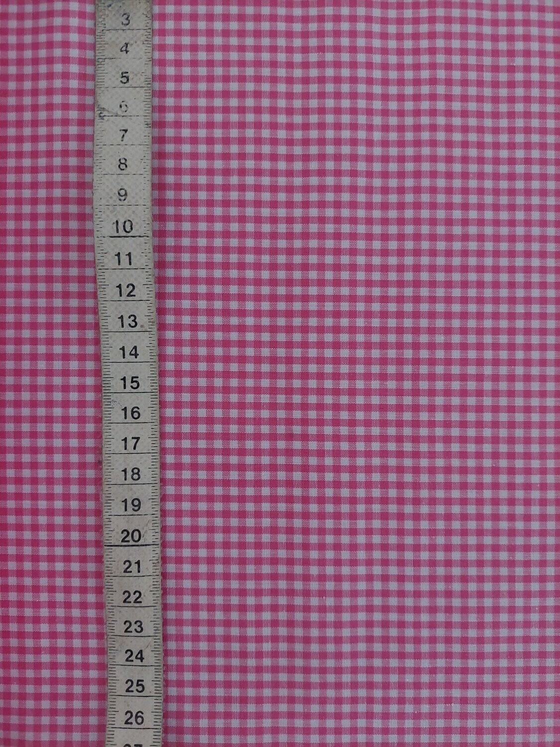Vichykaro Karostoff Baumwollstoff 2 mm pink-weiß