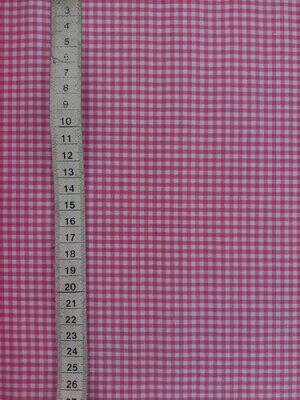 Vichykaro Karostoff Baumwollstoff 2 mm pink-weiß