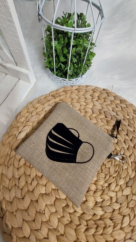 Tasche (Farbe sand) für Mund-Nasen-Maske aus Polstercanvas Tasche (Farbe sand) für Mund-Nasen-Maske aus Polstercanvas