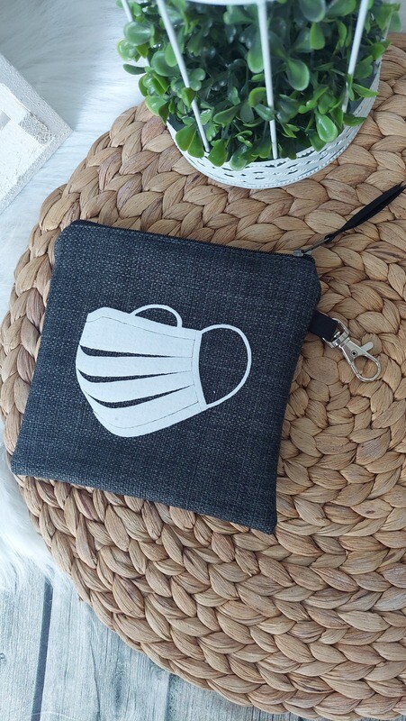 Tasche (Farbe anthrazit) für Mund-Nasen-Maske aus Polstercanvas Tasche (Farbe anthrazit) für Mund-Nasen-Maske aus Polstercanvas