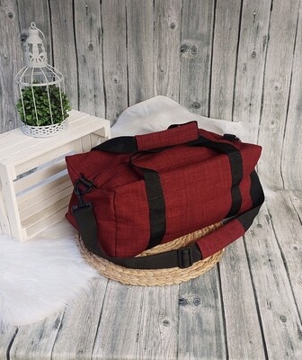 Sport-/Reisetasche L (Farbbeispiel rot) aus Polstercanvas in 36 Farben, Freizeittasche, Handgepäck, Urlaubstasche