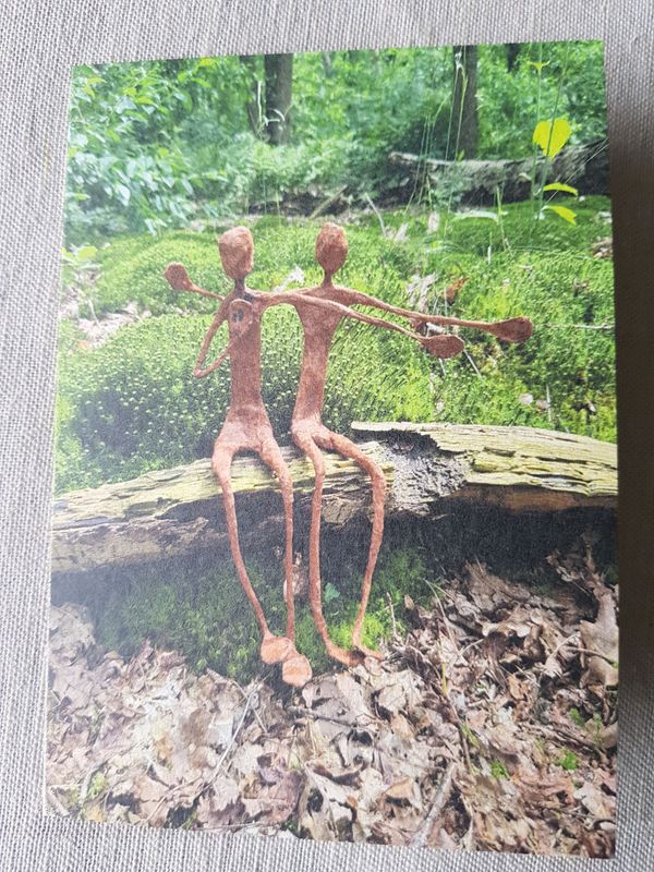 Dubbele A6 kaart Paar in het bos